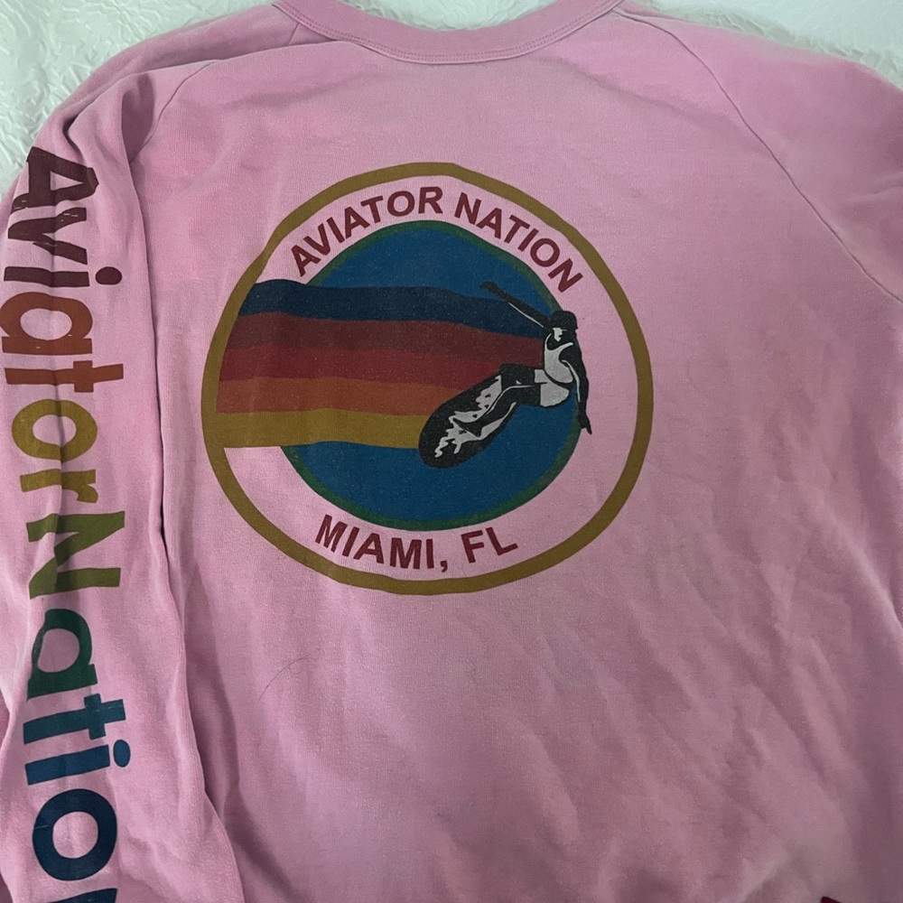 PINK AVIATOR NATION CREWNECK